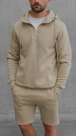 HC Gold Zip Short Tracksuit in Baby Blue